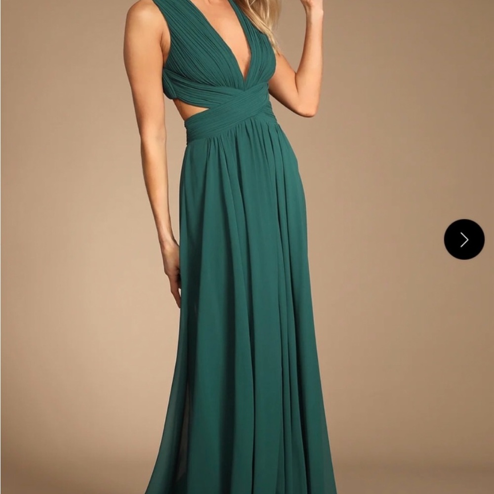Vivid imagination emerald green cutout maxi dress with tags